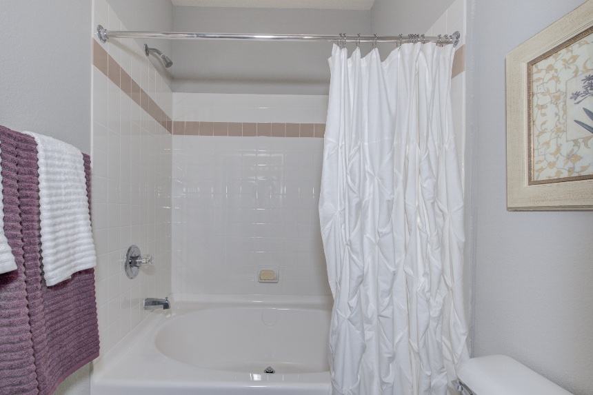 Master bedroom in Bloomington apartments.