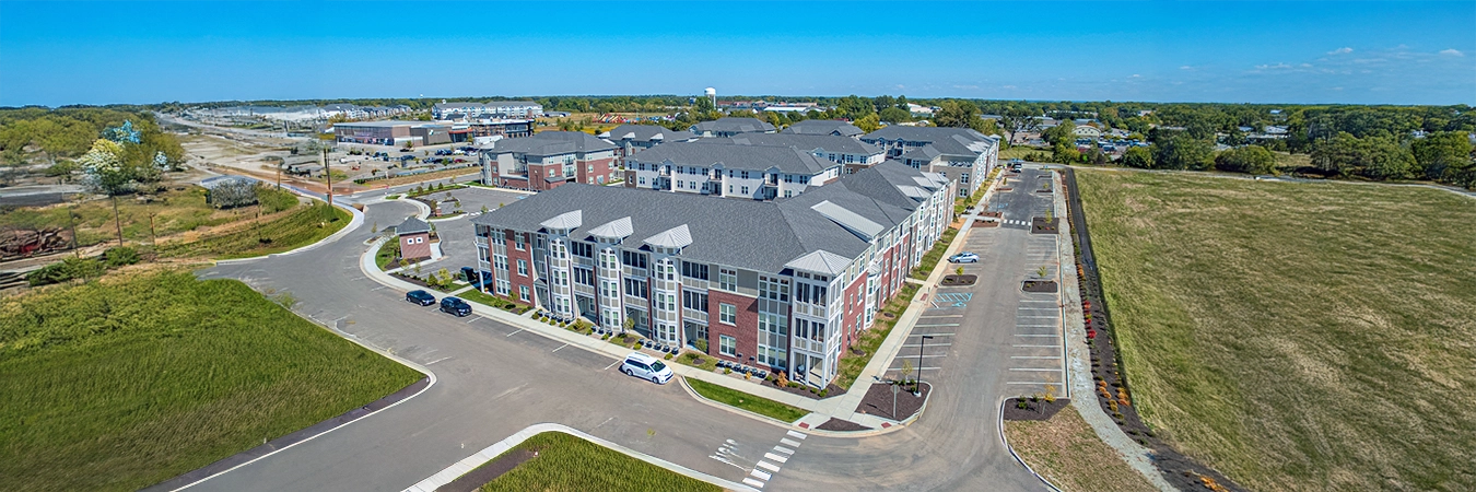Aerial view of Wheelhouse Apartments