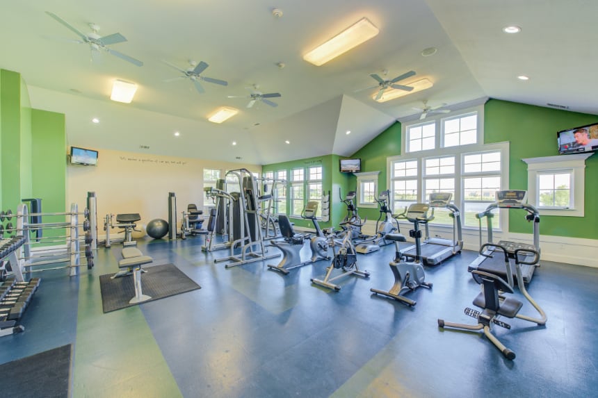 District at Saxony Fitness Center. Fitness Center in a Bloomington apartment community.